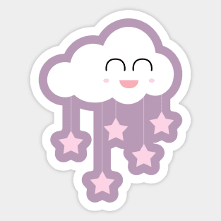 Girl Cloud Sticker